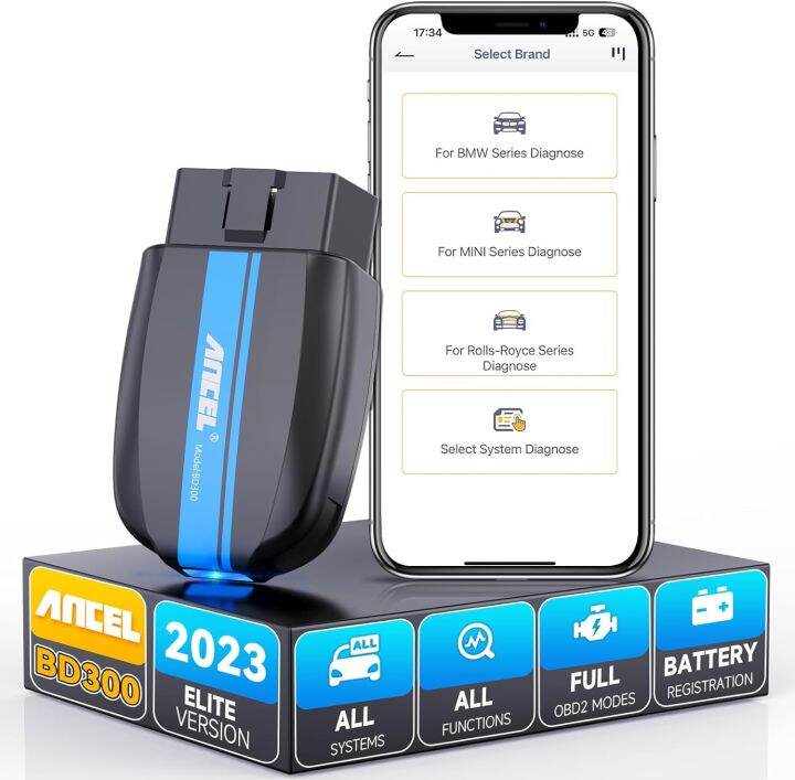 【For BMW】ANCEL BD300 Bluetooth OBD2 Scanner Full System Diagnostic Tool