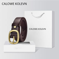 Calowe kolen เข็มขัดหนังแท้ผู้หญิงหัวเข็มขัดแฟชั่นเข้าคู่ง่ายกางเกงยีนส์ที่มีหนังวัวชั้นแรกเข็มขัดผู้หญิง