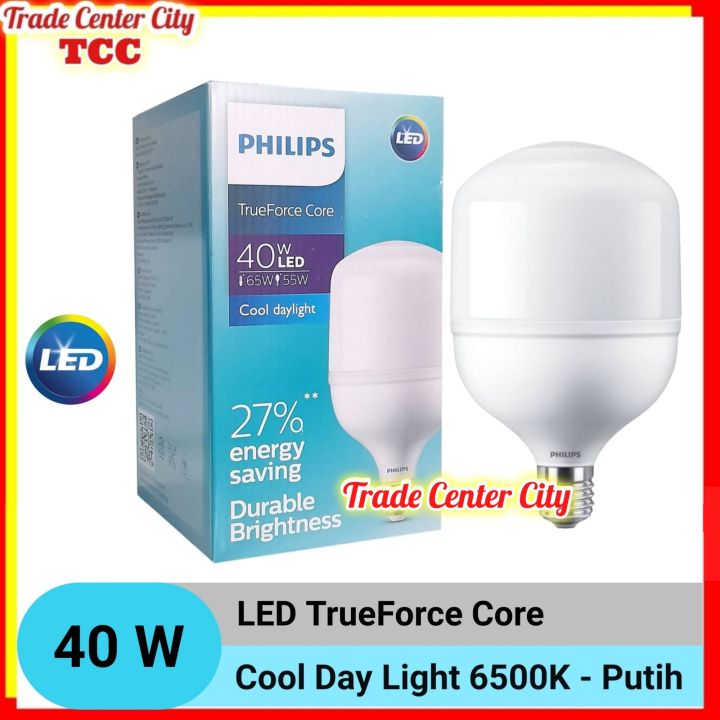 Philips Lampu Led Trueforce Core 40 Watt Bulb Cahaya Putih Tipe Fiting