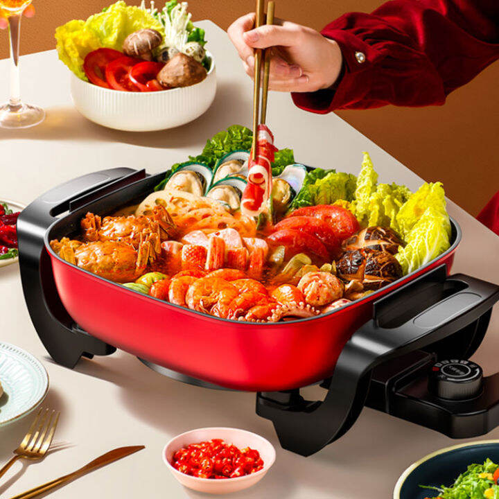 Merchmom. MultiFunctional NonStick Korean Electric Skillets Pan