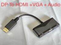 DisplayPort DP ไปยัง HDMI VGA Adapter 1080P พอร์ต Connector สำหรับ PC โปรเจคเตอร์แล็ปท็อป HDTV