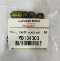 ซีลหมวกวาล์ว MITSUBISHI LANCER, TRITON (16V), ECAR, 4G63, 4G64, 4D56DI-D, 4G69, 4G92, E54A, KA4T TRITON, SONATA รหัสสินค้า MD184303 จำหน่ายเป็นชุด 16 ตัว