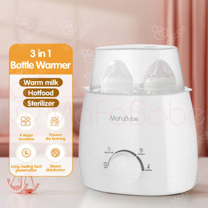 Mafababe Milk Warmer Sterilizer 3 in 1 Breast Milk Warmer Baby Food