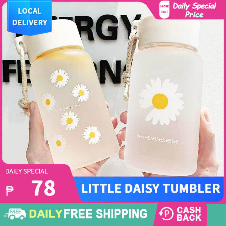 500ML New Little Daisy Water Bottles Tumbler PP Material Cute Portable