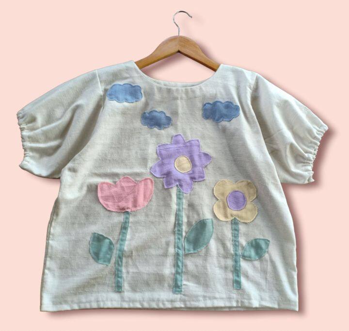 เสื้อสวย-สไตล์diy-แต่งลวดลาย-patchwork-น่ารัก