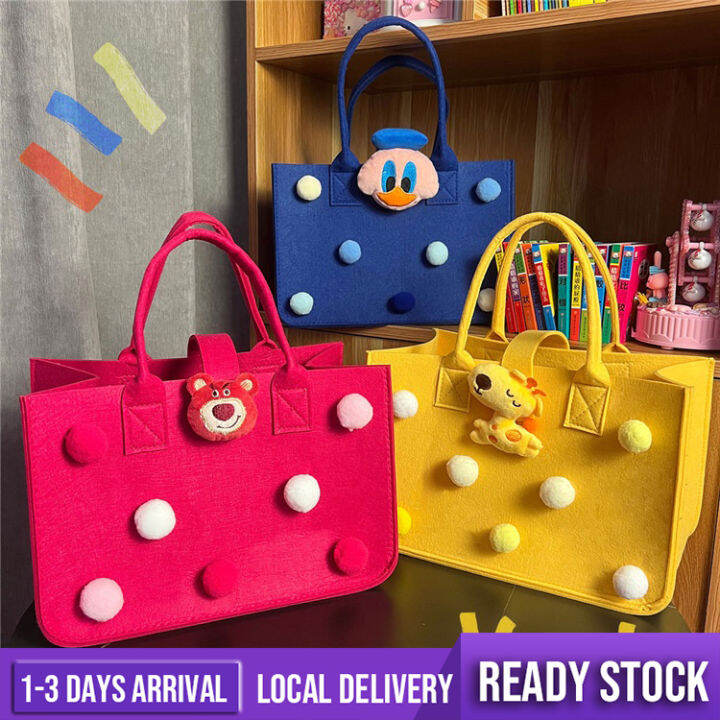 Felt Tote Bag Cartoon Fabric Felt Polyester Tote Bag Lunch Bag Strawberry Bear Bag Birthday Gift Cosmetics Storage Tote Student Tutorial Bag Beg Tangan Anak | Lazada Felt Tote Bag Cartoon Fabric Felt Polyester Tote Bag Lunch Bag Strawberry Bear Bag Birthday Gift Cosmetics Storage Tote Student Tutorial Bag Beg Tangan Anak | Lazada