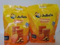 2 ห่อใหญ่ ขนมจูลี่ส์ พีนัท บัตเตอร์ บิสกิต สอดใส้เนยถั่ว ห่อใหญ่ 360g Julie&amp; peanut butter biscu