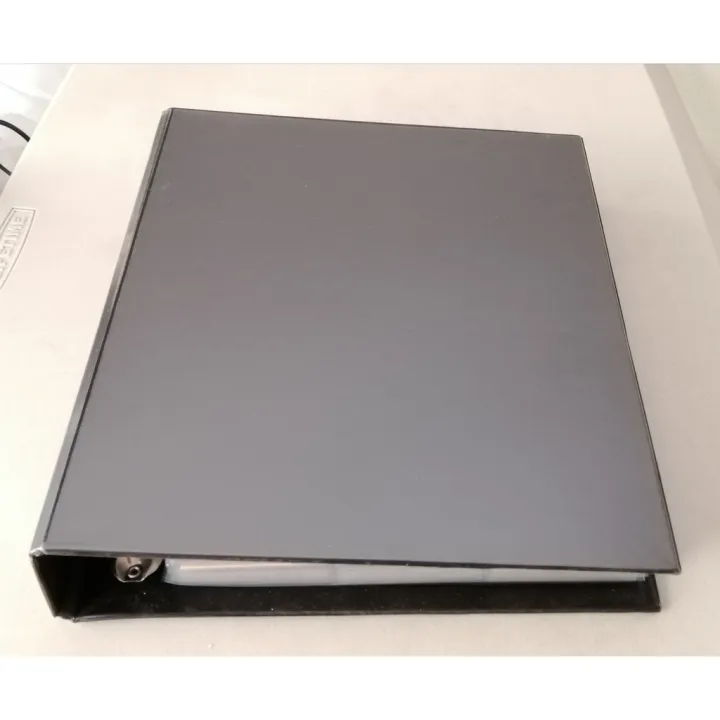 A4 BLACK 3Ring Binder Slim Thickness (1 inch ring) with front and side