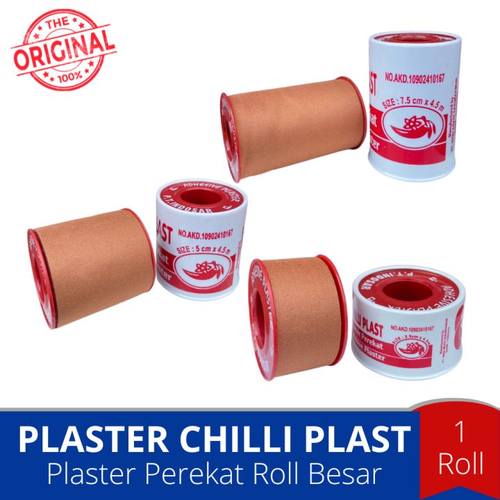 chilli plast plester roll kain / chilliplast plester kain roll ...