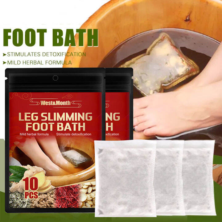10pcs/box West&Month herbal foot bath bag lymphatic drainage ginger