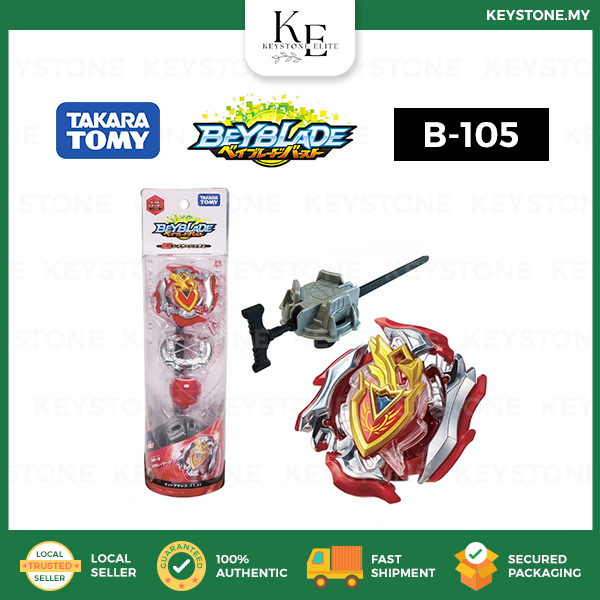 Ready Stock Takara Tomy©beyblade Burst Starter B 105 Z Achilles11xt With Launcher Authentic 1326