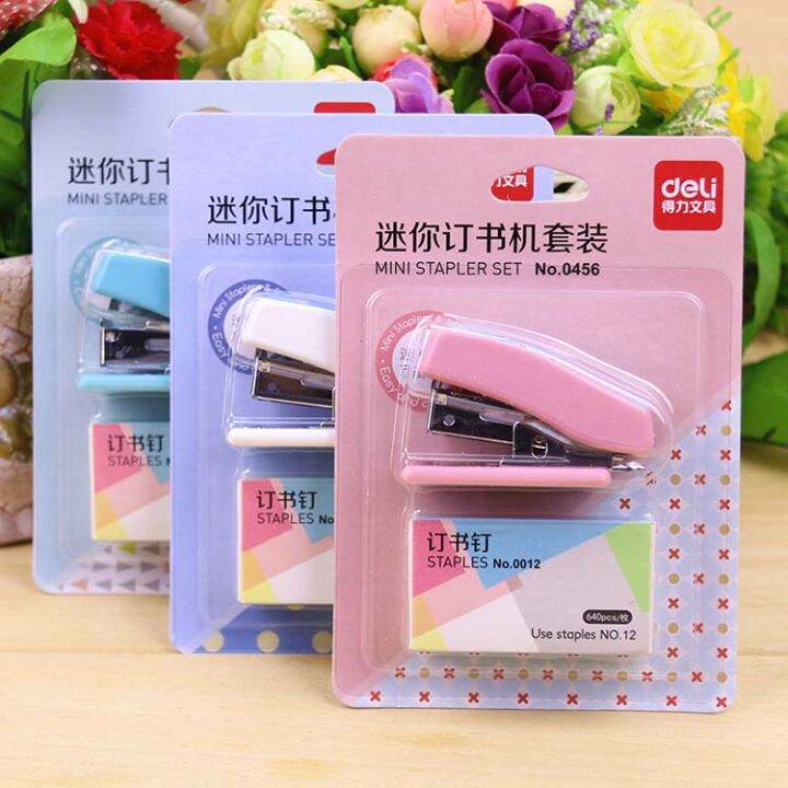 Mini Book Stapler Set Cute Primary School Students Stapler Bookbinding