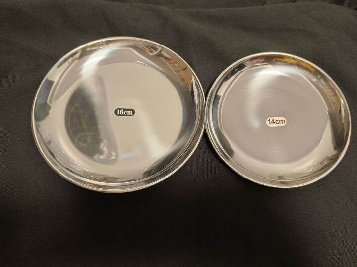 Korean Stainless 304 Plate Samgyupsal Meat Dish Plate Side Dish Plate