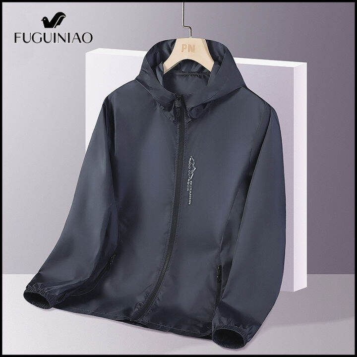 Fuguiniao Hiking Waterproof Jacket Men Camping Running SunProtective