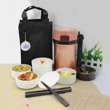 TIGER Tiger stainless steel adult lunch box four-layer large-capacity  insulation barrel student lunch box