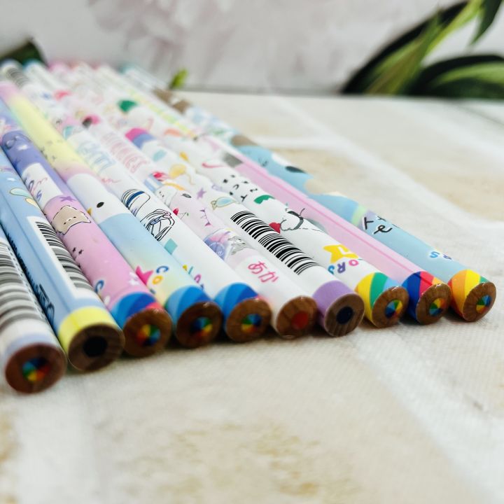 เครื่องเขียนนำเข้าจากญี่ปุ่นดินสอไม้จำกัดดินสอแกนสีชุดสัตว์การ์ตูนน่ารักแบบญี่ปุ่น