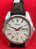 Seiko KS HI-BEAT 28800รอบ/ชั่วโมง King seiko 25 jewels Automatic ฝาหลังเหรียญทอง ตัวเรือนสแตนเลส นาฬิกาผู้ชาย มือสองของแท้