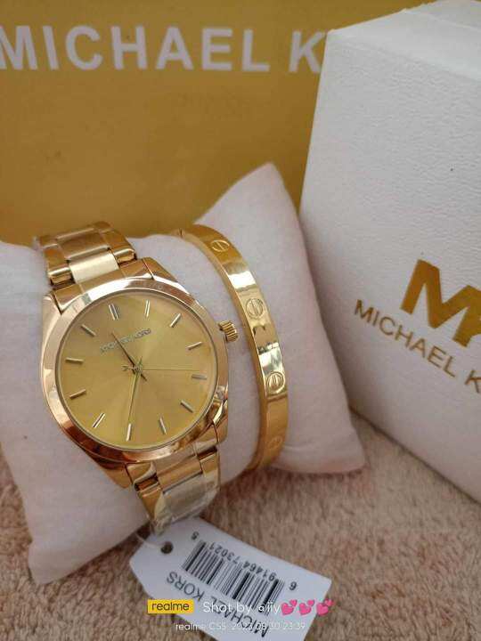 Premium Watch with Stainless steel Cartier bangle with engrave Lazada PH