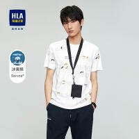 HLA เสื้อยืดแขนสั้นผ้าฝ้ายเย็นสบายเฮาส์เฮาส์เฮาส์เสื้อยืดแฟชั่นคอกลมรักษาสิ่งแวดล้อมจัดการง่ายแบบใหม่ฤดูร้อน22สำหรับผู้ชาย