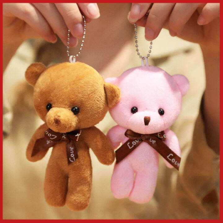 (BUNDLE PACK) Mini Plush Teddy Bear Keychain Toy, Multipurpose Bear