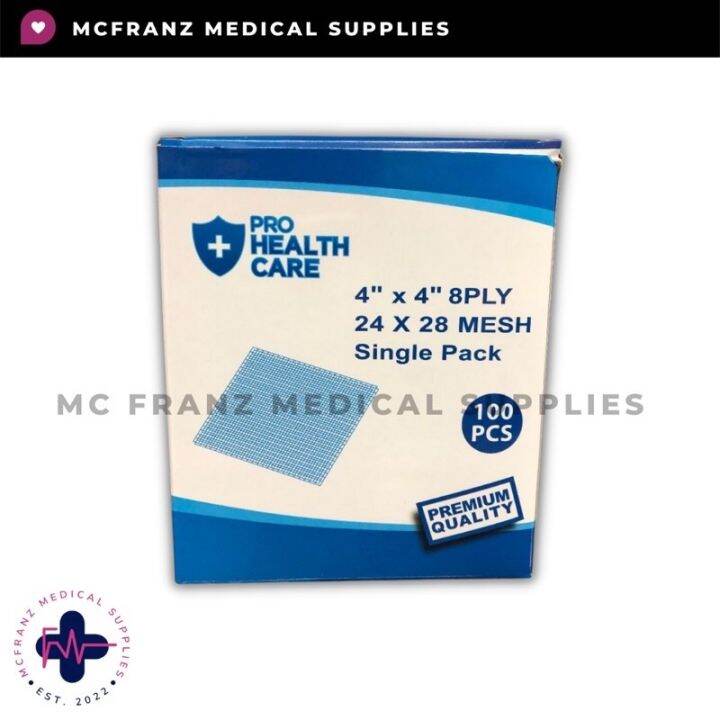 PRO HEALTH CARE Sterile Gauze pad (4x4)(100pcs/box) Lazada PH
