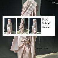 Pre-order 7-14วัน* Kids jilbab 2 piece สีBeige