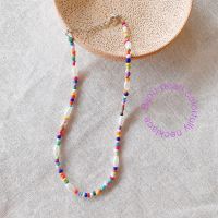 (พร้อมส่ง) Bijou pearl colorfully necklace สร้อยคอลูกปัด