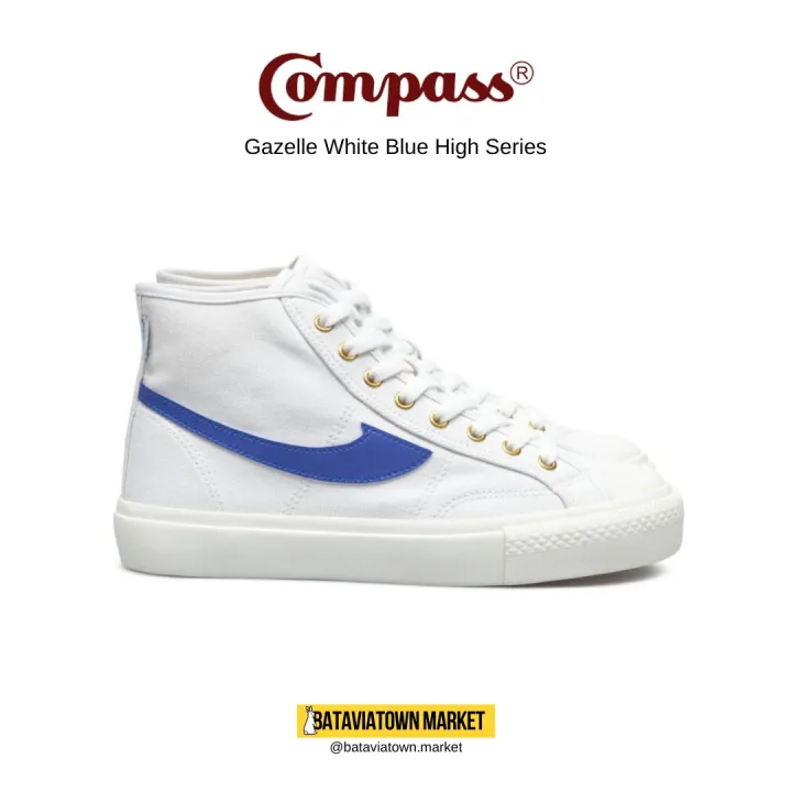 Sepatu compass gazelle hi blue Clearance