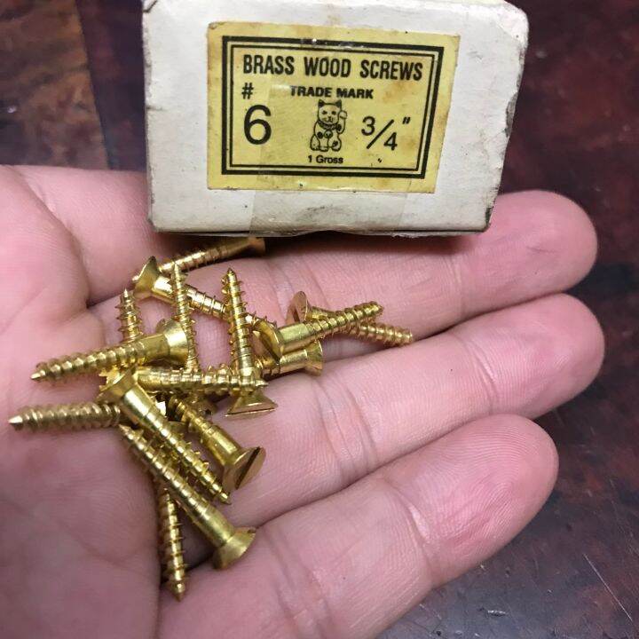 Brass Wood Screws เกลียวทองเหลือง เเท้ สกรูทองเหลือง สกรู ตะปูเกลียวทอง