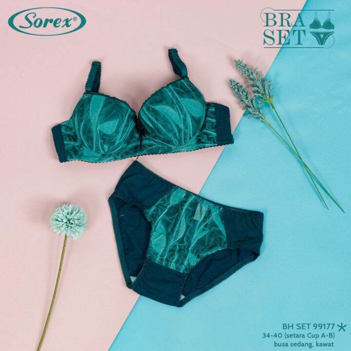 Bh Bra Set Sorex (Cup A) Tekstur Motif | Bra Set Busa Pakai Kawat ...