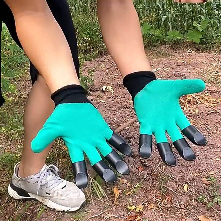 Gardening gloves with claws, digging gloves, garden planting vegetable