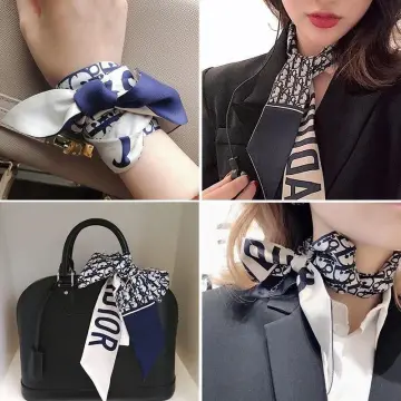 Twill Scarf Handbag Handle Scarf Purse Scarf Wrap Hair Bow Ribbon