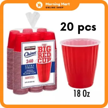 50pcs/set 450ml Red Disposable Plastic Cup Party Cup Bar Restaurant  Supplies Household Items Suppli