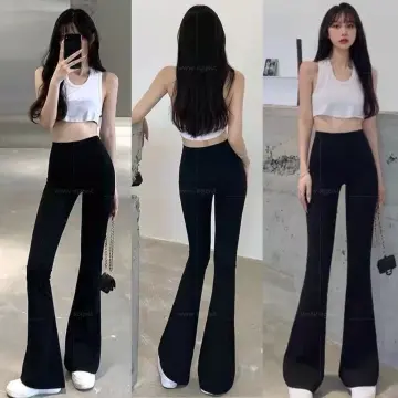 OEM Stretch Yoga Pants High Waist Business Casual Flared Pants Women's  Trousers - China Women's Trousers and Casual Pants price