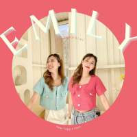 ? Emily Crop Top ?คร๊อปทวิตคอเหลี่ยมเกาหลีเกาใจ (309.-)