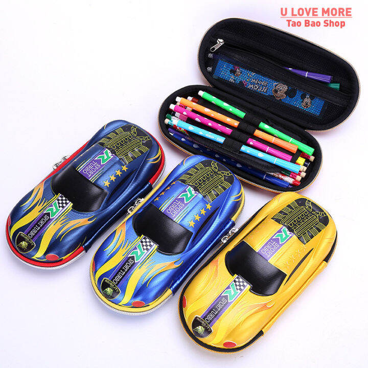 3D Racing Car Pencil Cases Cartoons School Pencil Case for C Lazada PH