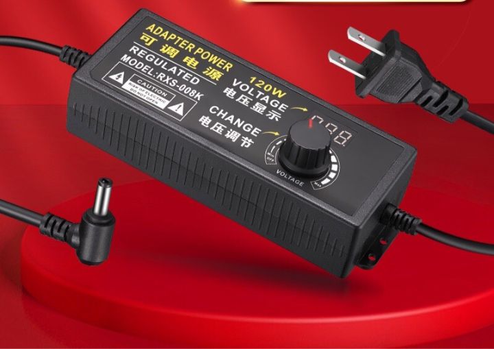 3v-12v-10a-ปรับแหล่งจ่ายไฟอะแดปเตอร์120วัตต์ปรับอุณหภูมิปรับแสงปรับความดันปรับความเร็วชาร์จไฟ-led