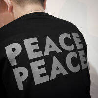 Peace เสื้อยืดแขนสั้นคอกลมผ้าฝ้ายแท้พิมพ์ลายตัวอักษรแนวสันติภาพต่อต้านสงครามมีเอกลักษณ์พิเศษสำหรับฤดูใบไม้ผลิและฤดูร้อน g สำหรับทั้งผู้ชายและผู้หญิง