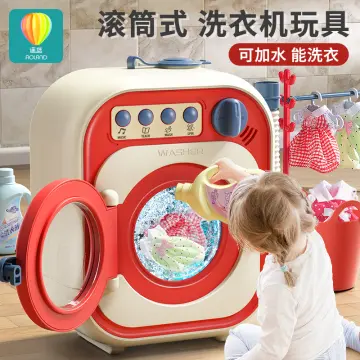 Kids Mini Simulation Light Electric Washing Machine Basket Pretend Play Toy  Set Children Makeup Brush Cleaning Housekeeping Toy - Realistic Reborn  Dolls for Sale