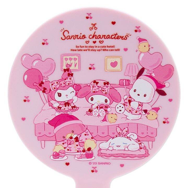 กระจก-ซานริโอ-sanrio-คิตตี้-มายเมโลดี้-ชินนาม่อนโรล-กระจกสีชมพู-กระจกน่ารัก