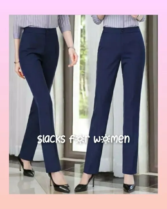 SLACKS FOR WOMEN(NAVY BLUE,) Lazada PH