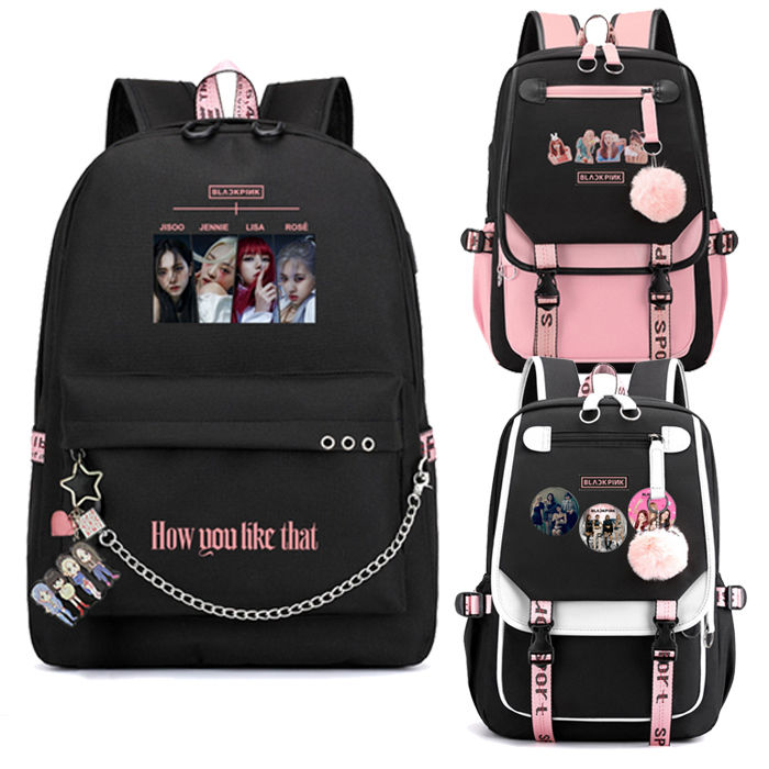 Bts Backpack With The Same Ribbon For Men And Women Backpack Usb Charging  Peripheral Students Side Schoolbag Tidea-1