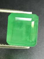 มรกตบราซิล 6.45cts, 11x10.5x6.8mm ทรงแปดเหลี่ยม หินธรรมชาติ 100% ไม่เผา Certified  Brazil Emerald 6.45cts, 11x10.5x6.8mm Octagon shape 100% Natural Gemstone