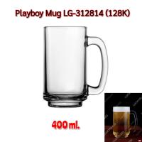 (1กล่อง6ใบ)แก้ว แก้วเบียร์ แก้วมัค แก้วใส  แก้วหู Lucky Playboy Mug LG-312814 (128K) 400ml.