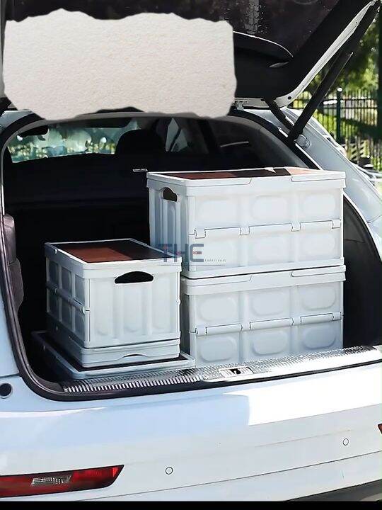 THE MultiFunctional Wooden Cover Storage Box With Handle Foldable Wood