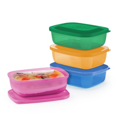 Tupperware Small Rectangular Saver 500ml กล่องทัพ​เพอร์​แวร์​ สำหรับบรรจุ​อาหาร แบบสี่เหลี่ยม เป็นพลาสติกใส หลากสี