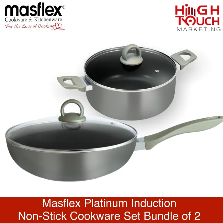 Masflex Platinum Induction Non Stick Cookware Set Bundle Of 2 ...