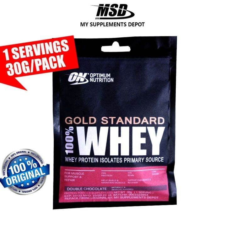 ON Gold Standard 100 Whey Protein Isolates 30g, 1 Serving （Retail） Lazada PH