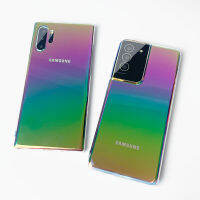 เคสโทรศัพท์มือถือออโรร่าบับเบิ้ลเลเซอร์แบบอินสตาแกรมเหมาะสำหรับ Samsung S21 +/S22/note20ultra เคสแข็งกันกระแทกแบบใสไล่ระดับสีสำหรับ note10/S10 5G FE เคสป้องกันแบบซิลิโคนสำหรับคู่รักชาย s21u