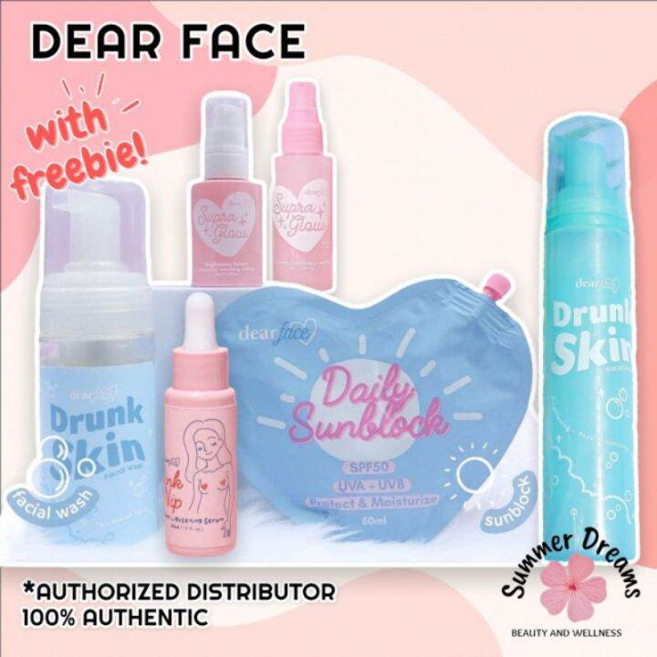 Dear Face Drunk Skin Dear Face Supra Glow Dear Face Daily Sunblock 50ml ...